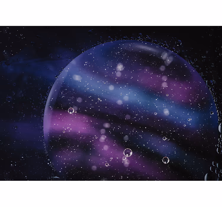 Murais de parede de galáxia abstrata de planeta bola - TenStickers