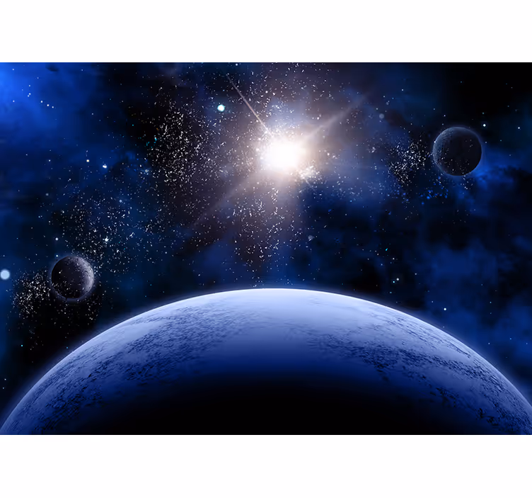 Mural de parede espaço perspectiva orbital celestial - TenStickers