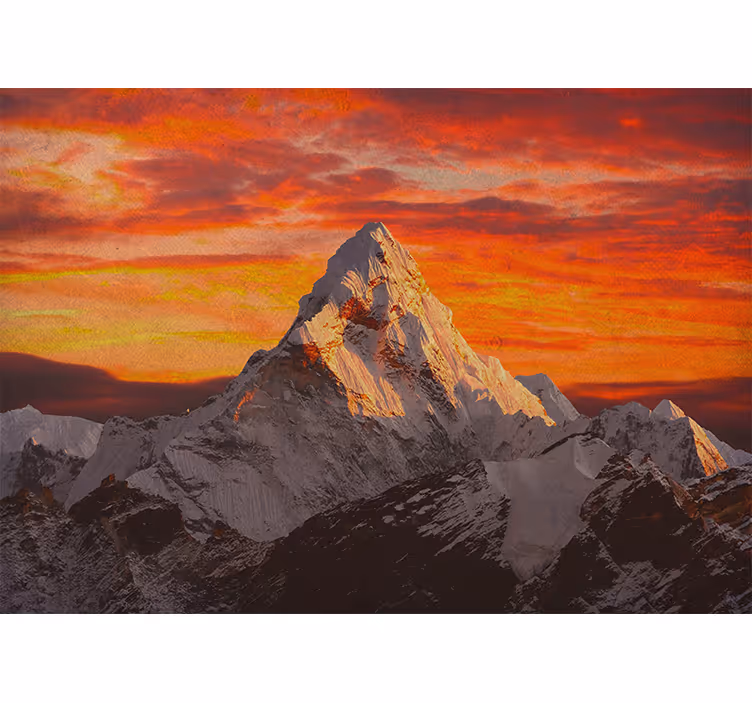 Fotomurais de paisagens Pôr do sol nas montanhas do himalaia - TenStickers