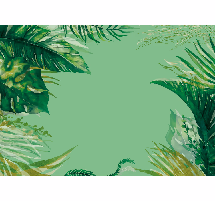 Fotomurais de paisagens Folhas de bananeira pintadas à mão - TenStickers