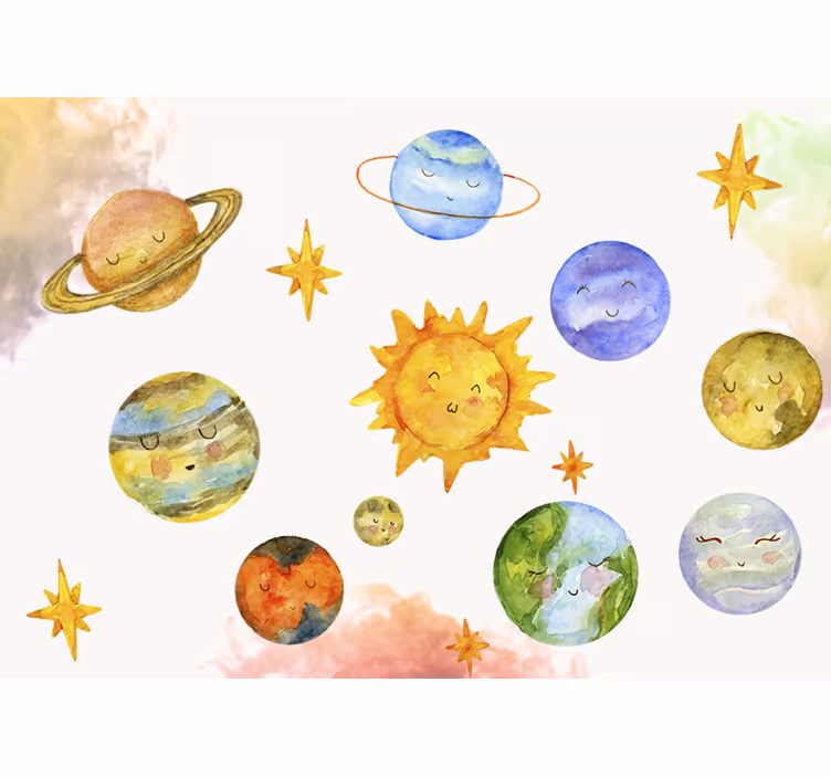 Mural de parede fantasía corpos celestes brincalhões - TenStickers