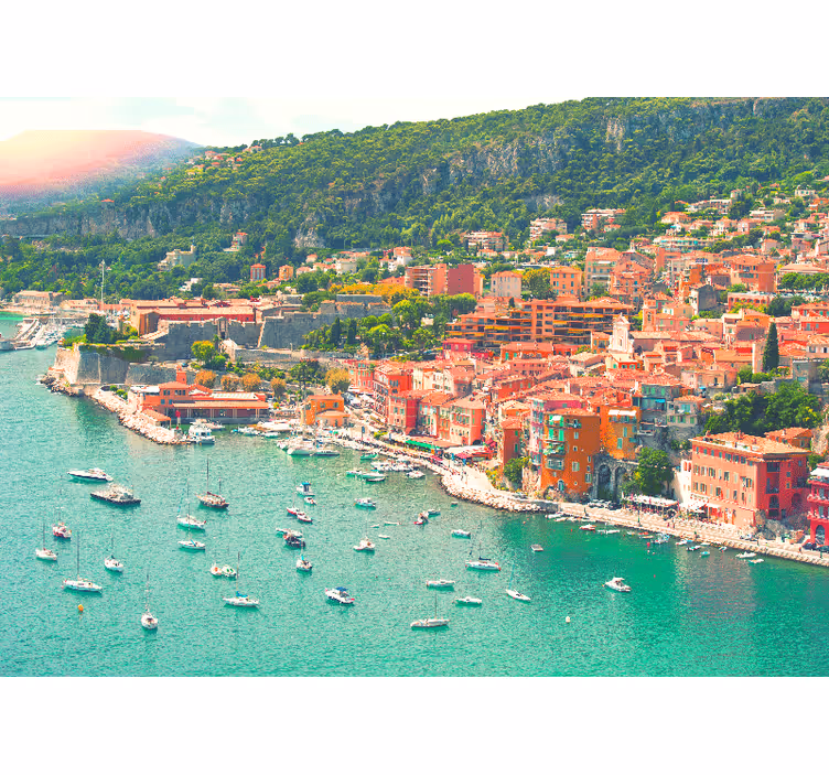 Fotomurais de paisagens Praia da riviera francesa - TenStickers