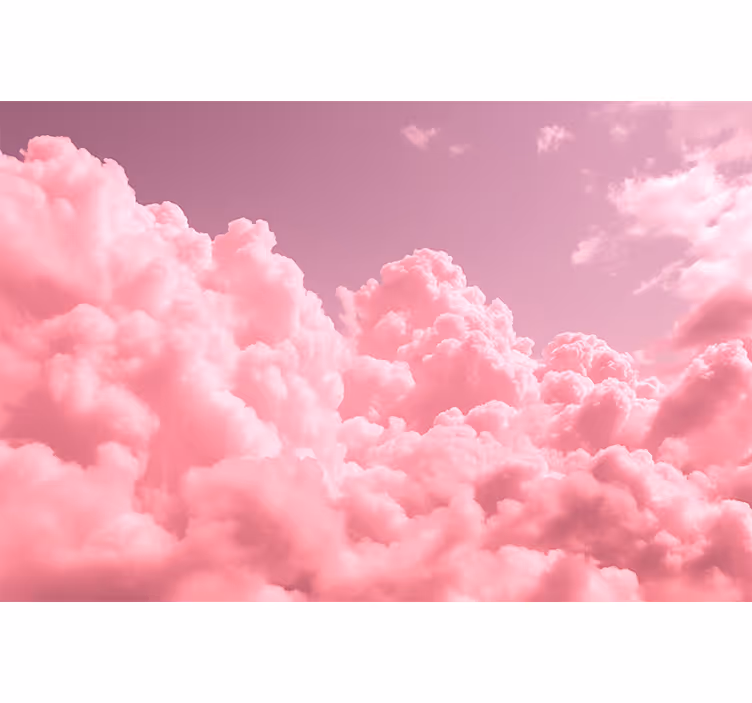 Mural de parede infantil nuvens fofas rosa - TenStickers