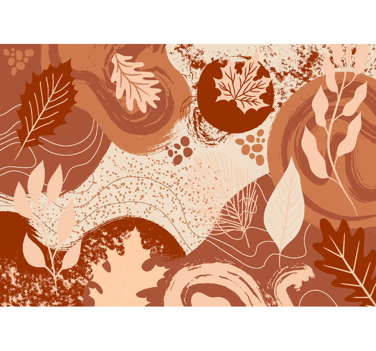 Mural de parede terracota plantas e flores - TenStickers