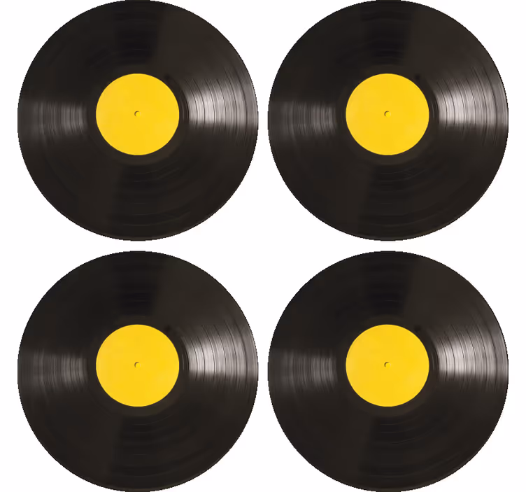 Bases para copos modernas Disco de vinil - TenStickers