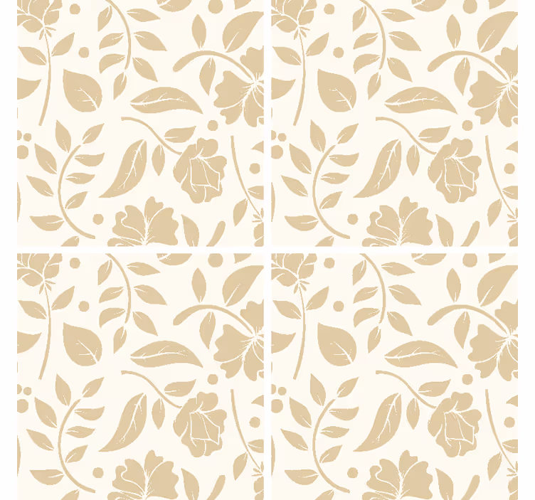Bases para copos de padrão floral - TenStickers