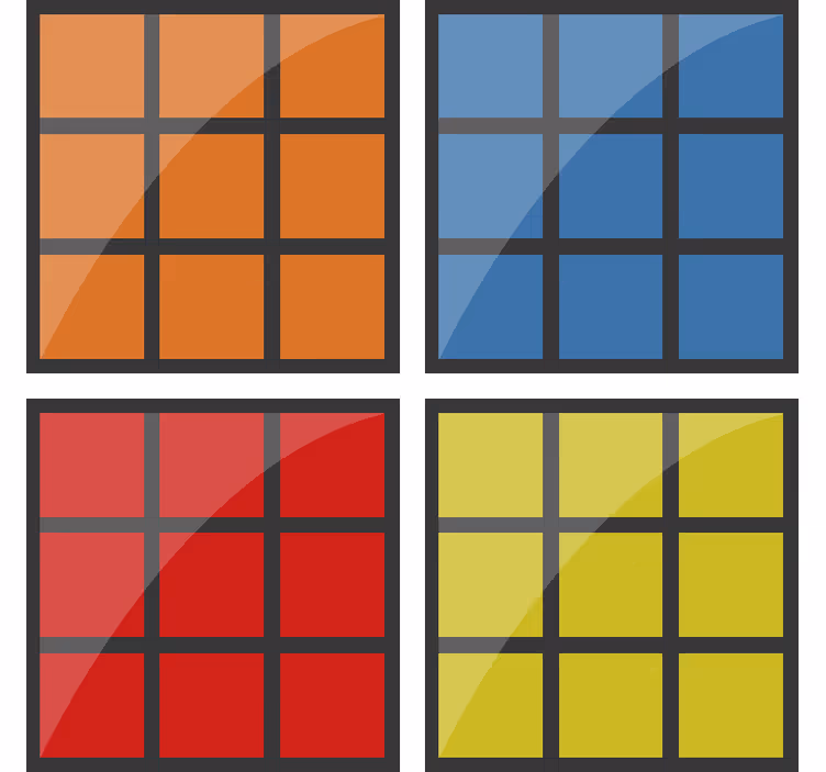Bases para copos alternativas Jogo de cubo - TenStickers