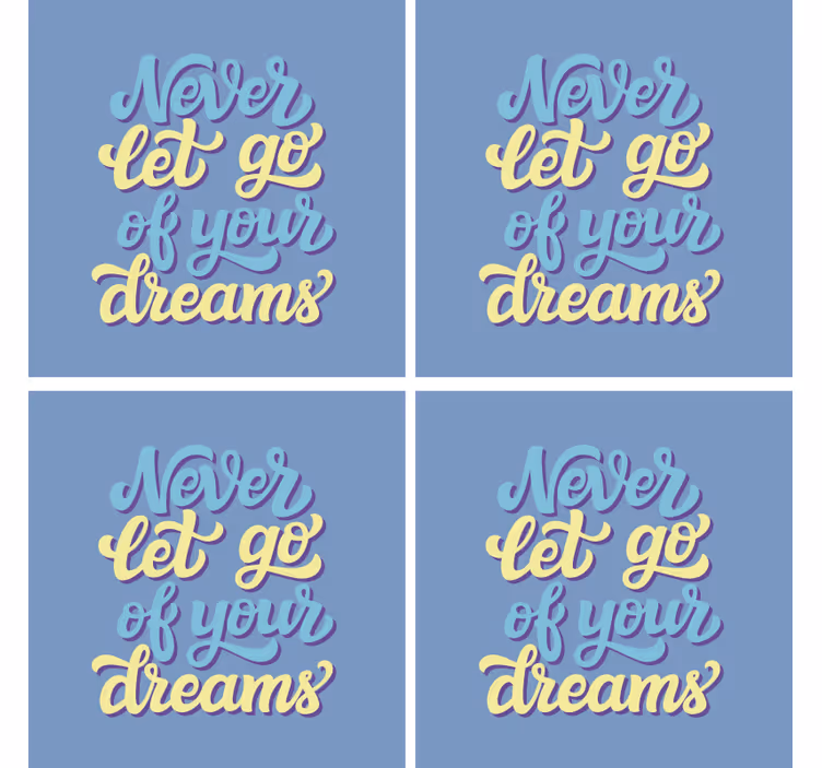 Bases para copos frase arte tipográfica inspiradora - TenStickers