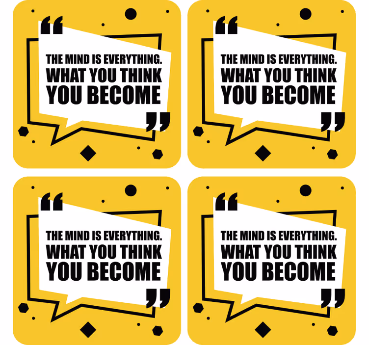 Citações inspiradores base para copos de texto - TenStickers