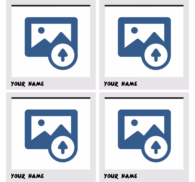 Bases para copos Moldura polaroid - TenStickers