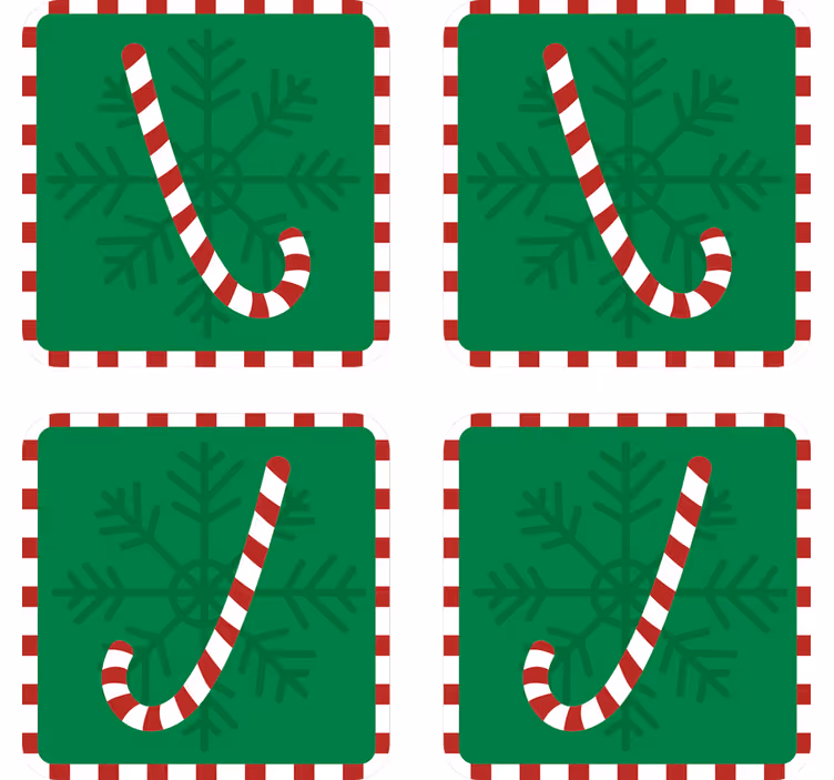 Bases para copos de natal Doce de natal - TenStickers