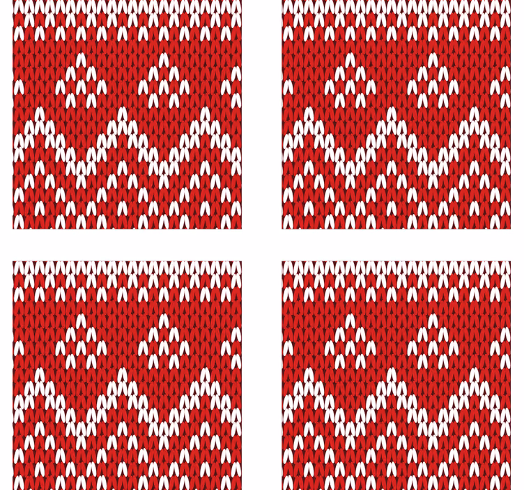 Bases para copos de natal Padrão típico de natal - TenStickers