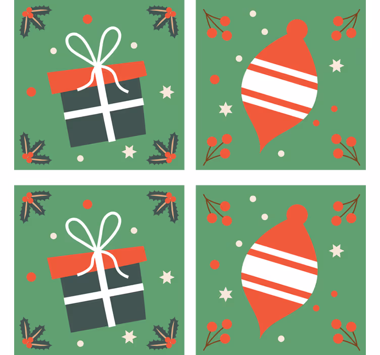 Bases para copos de natal enfeite e presente - TenStickers