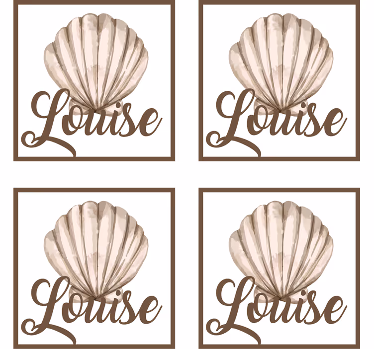 Bases para copos personalizáveis com nome personalizado - TenStickers