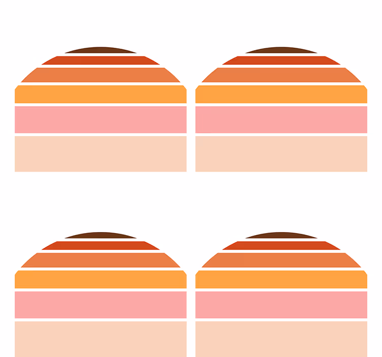 Bases para copos de formas coloridas em camadas - TenStickers