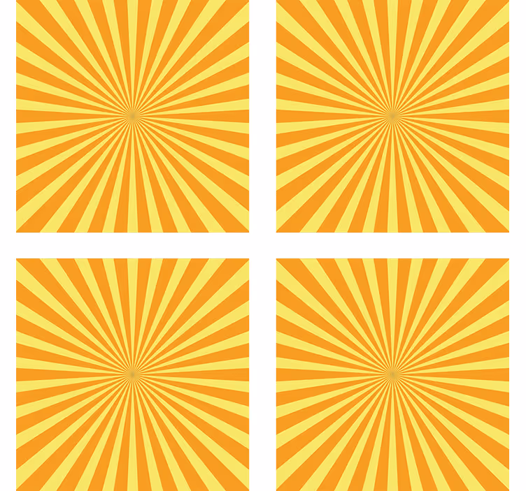 Bases para copos de motivo radiante do sol - TenStickers