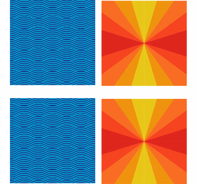 Bases para copos de explosão de cores radiantes - TenStickers