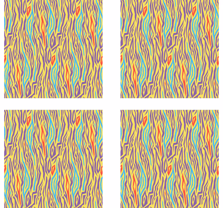 Bases para copos de linhas abstratas vibrantes - TenStickers