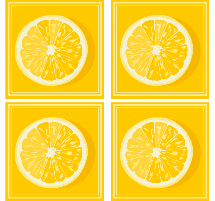 Bases para copos de estilo fatia de cítrico - TenStickers