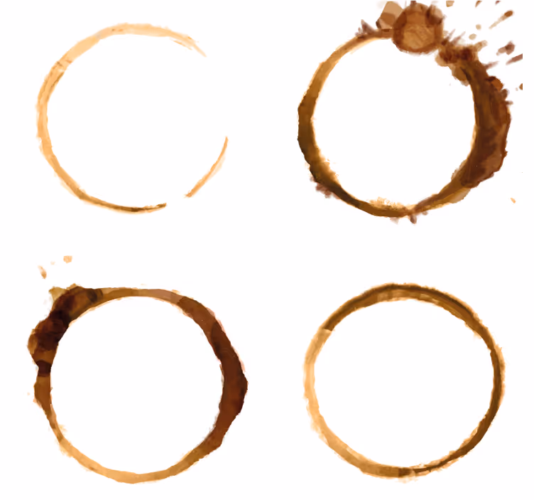 Bases para copos de padrões de manchas de café - TenStickers
