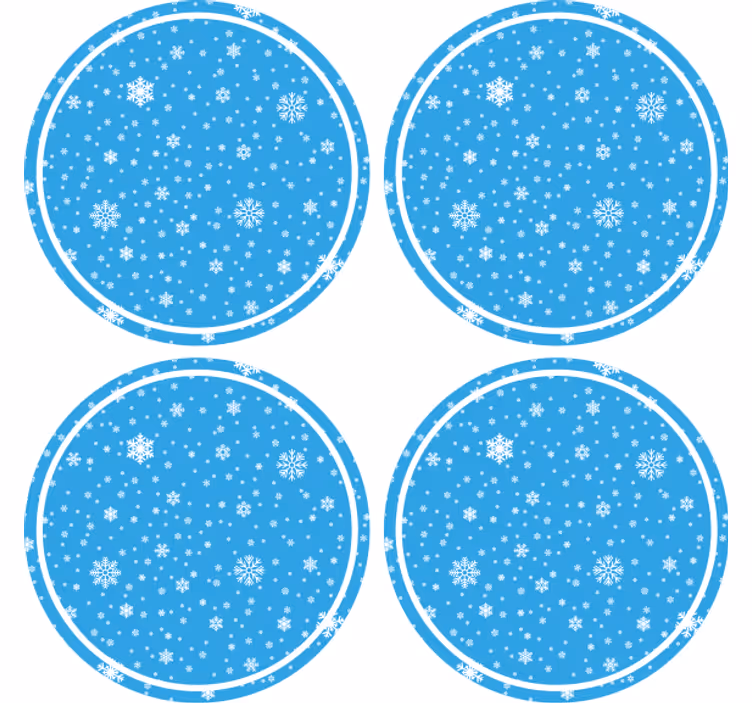 Bases para copos de natal Alegre deixe nevar - TenStickers