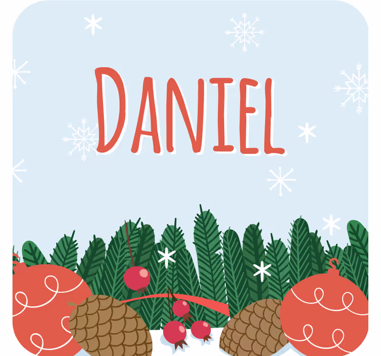 Bases para copos Desejo um feliz natal com nome - TenStickers
