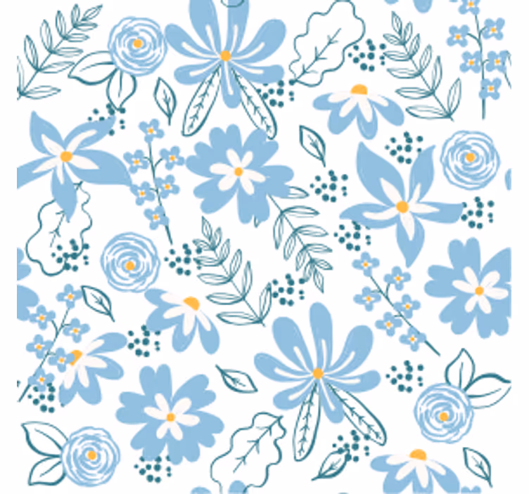 Bases para copos de padrão floral botânico - TenStickers