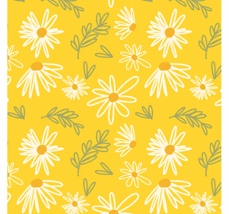 Bases para copos de padrão floral de margaridas - TenStickers