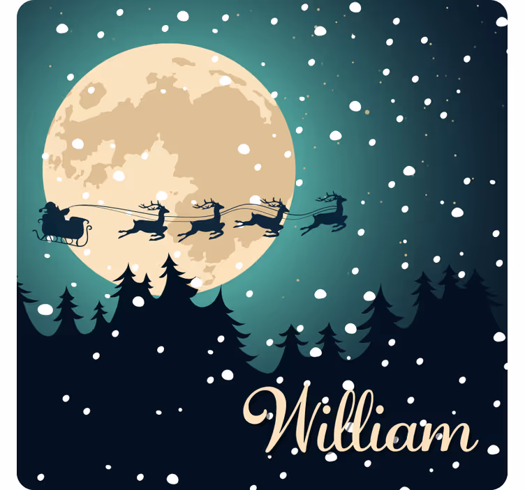 Bases para copos de natal Rena do papai noel com texto - TenStickers