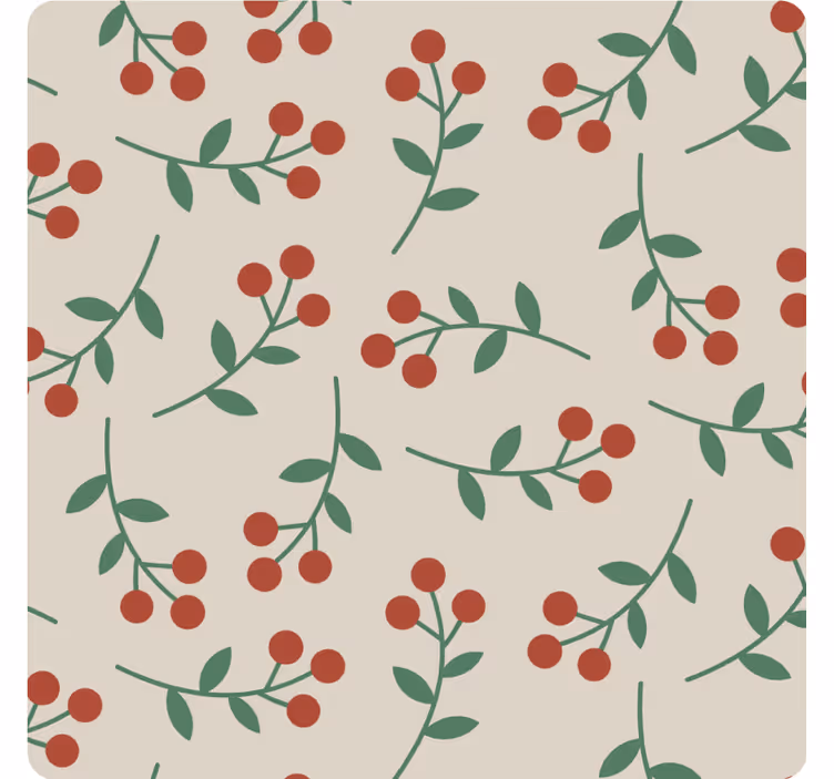 Bases para copos de natal Estampa floral - TenStickers