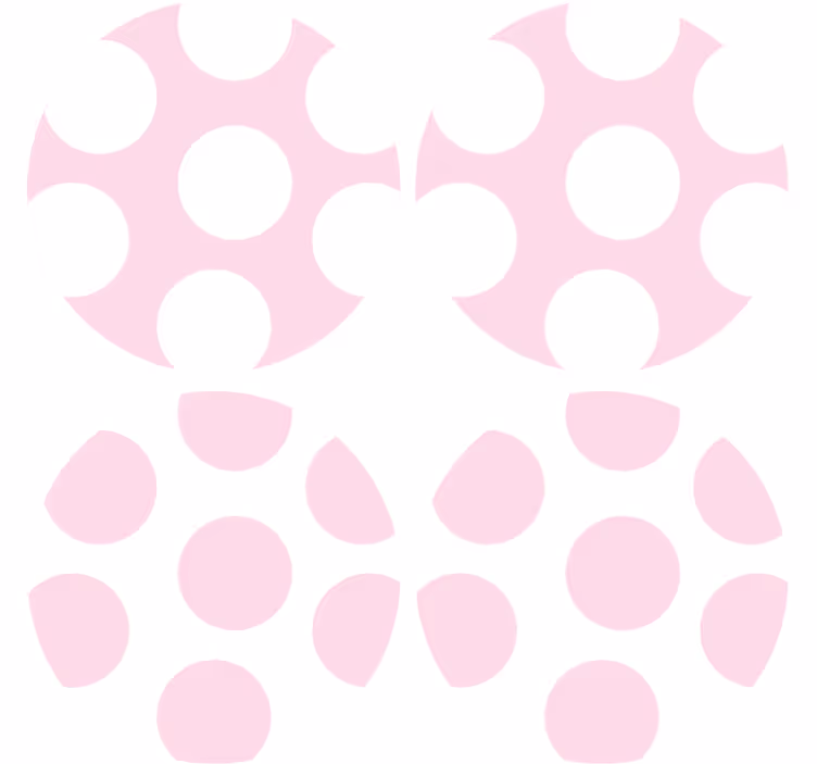 Bases para copos de padrão de poá suave - TenStickers