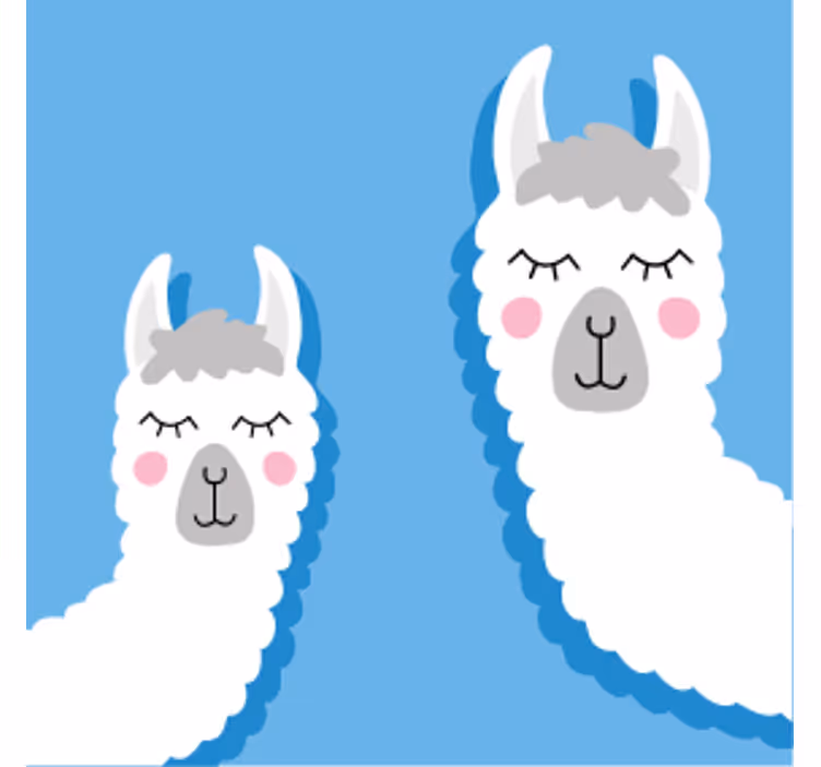 Bases para copos com personagens de lhama divertidos - TenStickers