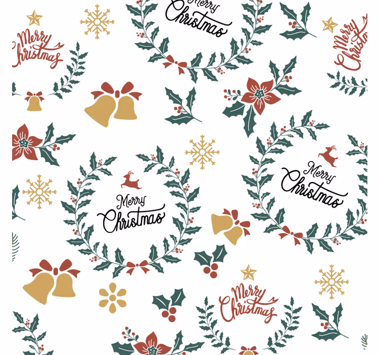 Bases para copos de natal com design festivo - TenStickers