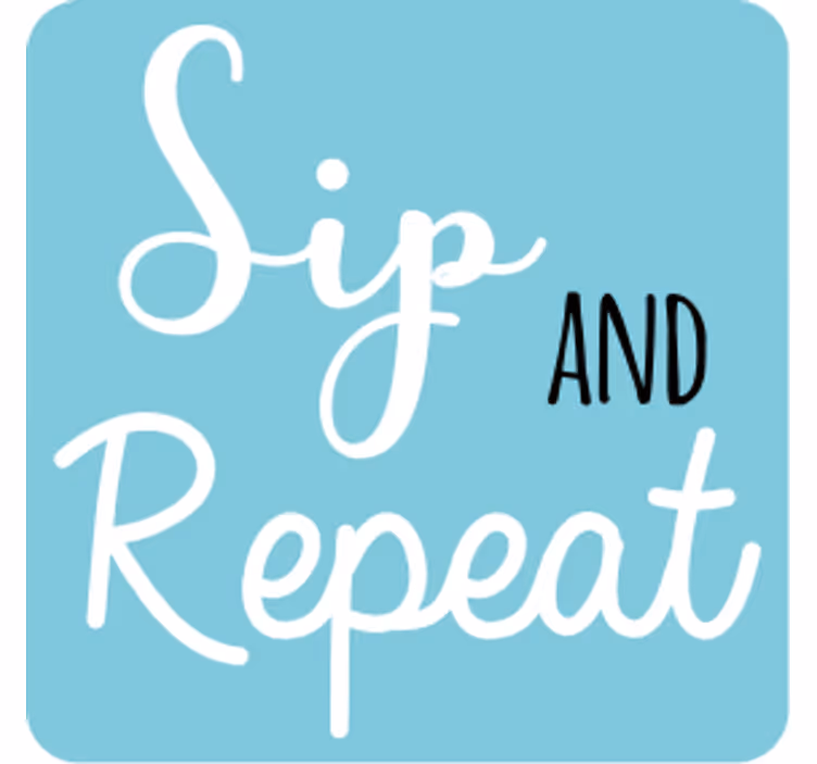 Bases para copos com frases Beber uma frase e repetir uma base pa - TenStickers