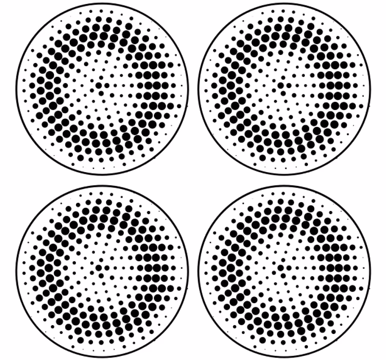 Bases para copos de padrão pontilhado - TenStickers
