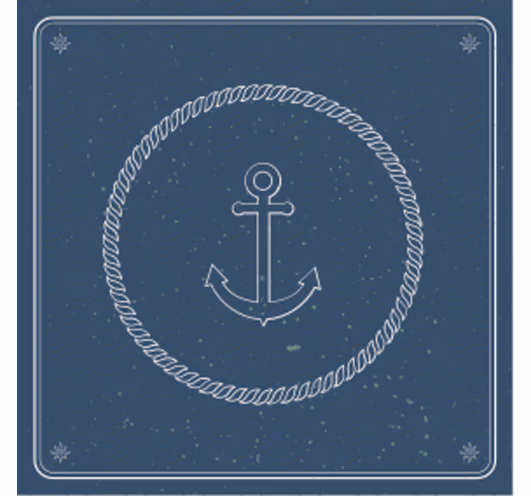 Bases para copos vintage âncora marinha - TenStickers