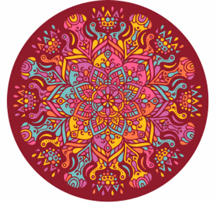Bases para copos estampa botânica vibrante - TenStickers