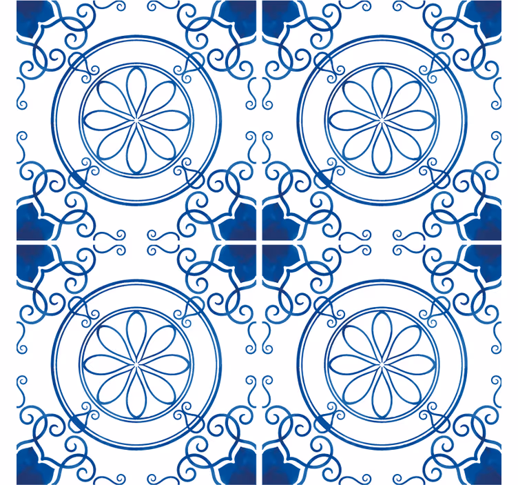 Bases para copos de padrões florais intricados - TenStickers