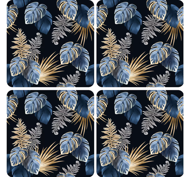 Bases para copos de folhagem tropical luxuriante - TenStickers