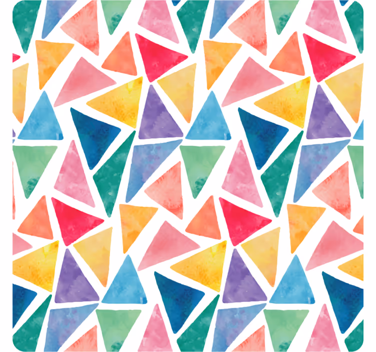 Bases para copos de padrão triangular colorido - TenStickers