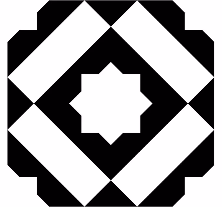 Bases para copos de padrão geométrico preto - TenStickers