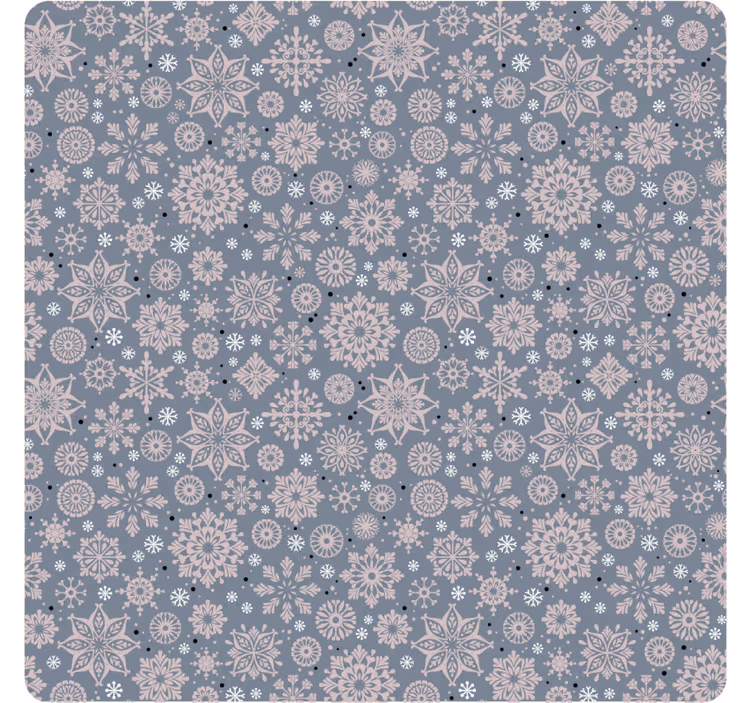 Bases para copos de natal padrão floral de inverno - TenStickers