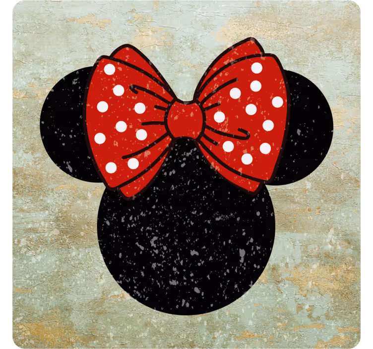 Bases para copos vintage Rato minnie vintage - TenStickers