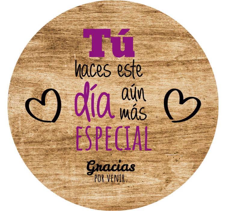 Bases para copos com frases Padrão de madeira que você torna este - TenStickers