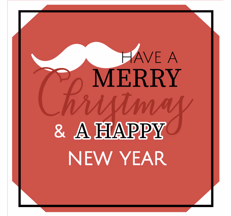 Bases para copos de natal saudações festivas alegres - TenStickers