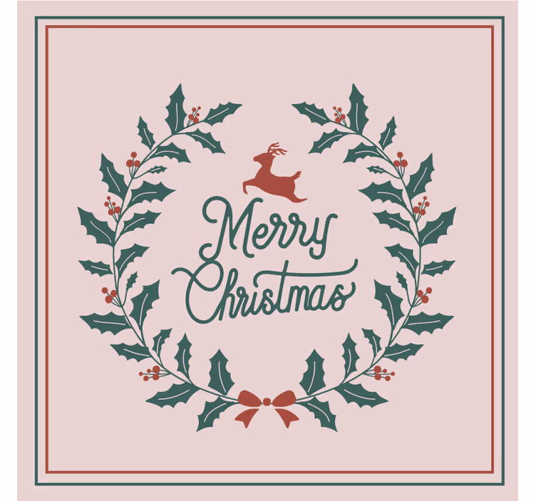 Bases para copos de natal Coroa decorativa - TenStickers