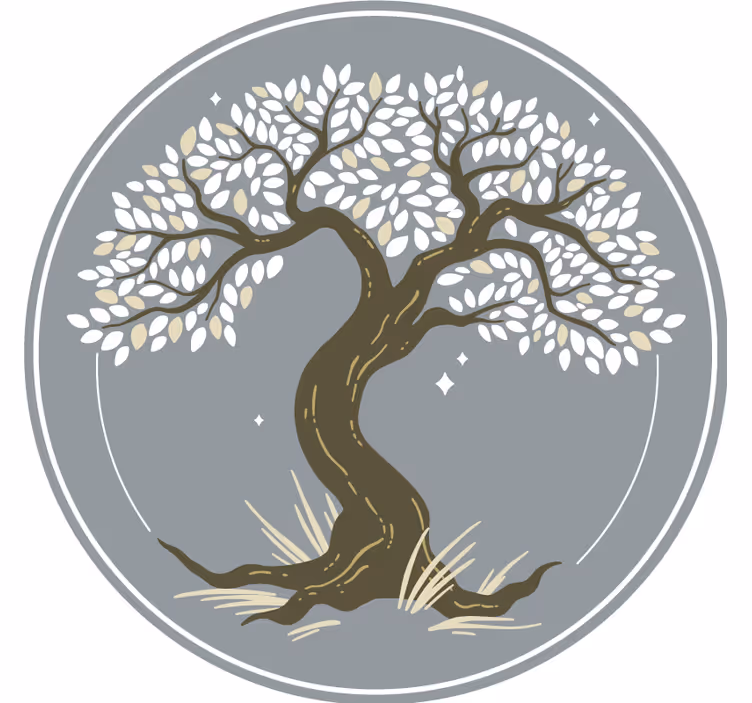 Bases para copos de silhueta de Árvore elegante - TenStickers