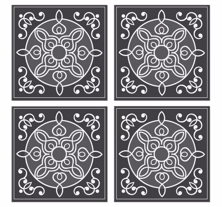 Bases para copos de azulejos Azulejos ornamentais elegantes - TenStickers