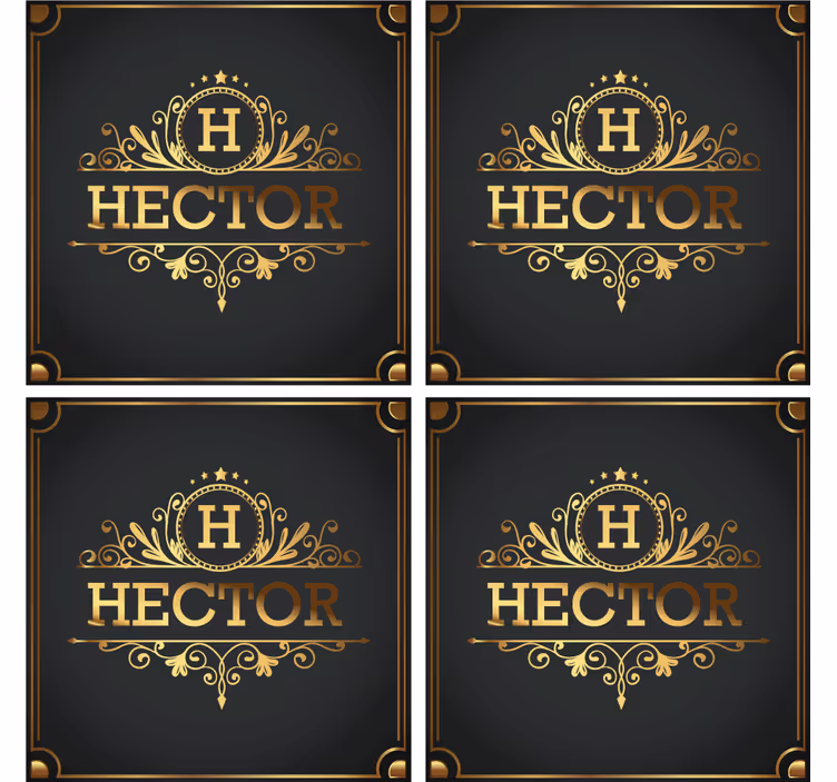 Bases para copos personalizáveis Elegância - TenStickers