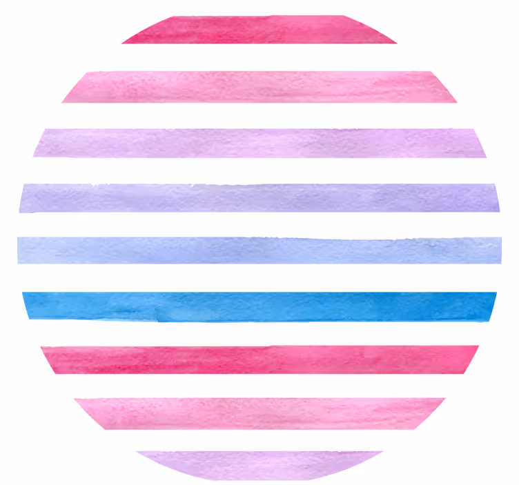 Bases para copos de padrão listrado em aquarela - TenStickers